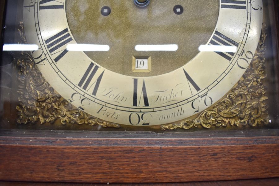 An 18th/19th century oak longcase clock - Image 2 of 3