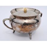 Electroplated soup cauldron after a design by Dr Christopher Dresser