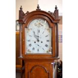 A 19th century oak longcase clock