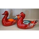 Two Poole Pottery Delphis ducks