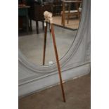 A 19th century Continental ivory walking cane