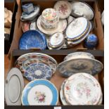 Four 19th century Continental floral-painted cabinet plates