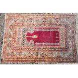 An antique Anatolian Mihrab design prayer rug