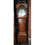 S. Furtwengler, Llannelli, a Victorian oak longcase clock, the 8-day movement