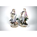 A pair of early 20th century Vienna porcelain figures