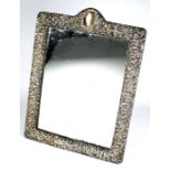 Large Edwardian silver-faced easel mirror
