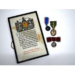 A George IV silver World War 1 medal and three others