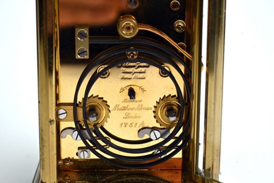 Matthew Norman Clocks, a Garrard of London retailed carriage clock - Image 5 of 6