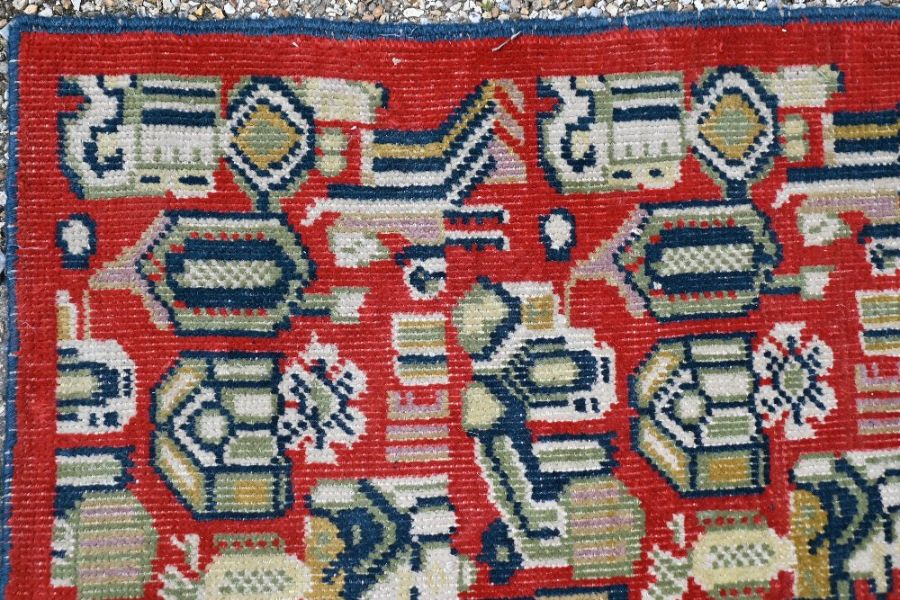 An old English caucasian design carpet - Image 2 of 3