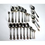 Silver teaspoons, etc.