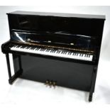 C Bechstein, Berlin, a Zimmermann gloss black upright piano