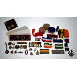 A Military Cross miniature group (TA) and other medals