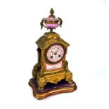 Henri Marc, Paris, a late 19th century gilt spelter clock