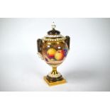 A Royal Worcester two-handled urn and cover