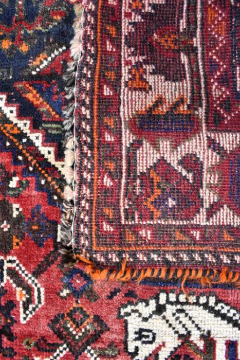 An old Persian Shiraz carpet - Image 2 of 6