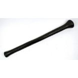An antique African tribal ebony sceptre or small knobkeri