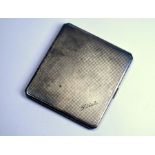 Silver cigarette case, London 1938