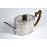 A George III oval silver tea pot