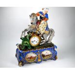 A 19th century French monumental porcelain clock-case
