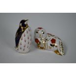 Two Royal Crown Derby paperweights