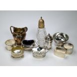 Various silver tableware