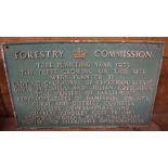 Three cast iron Forestry Commission signs