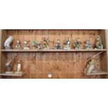 Collection of various bird figures