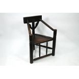 A late Victorian oak turners chair