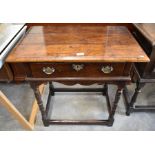 A stained fruitwood hall table