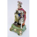 19th Century porcelain seated figure, Mars