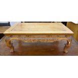 An antique Chinese hardwood low table / stand