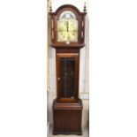 Reproduction longcase clock with moon-phase dial