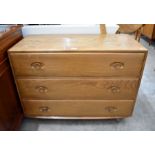 Ercol elm chest of drawers and drop leaf table