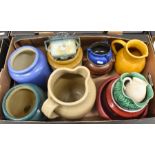 Various pottery jugs, bowls and jars (box)