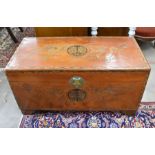 A Chinese camphor lined blanket chest