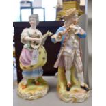 A pair of late 19th century German porcelain figures