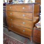 A mahogany bowfront chest