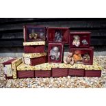 Thirteen boxes of Steiff Collection ceramic teddy bears by Enesco