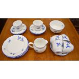 An early 20th century Royal Albert Crown china tea service for six