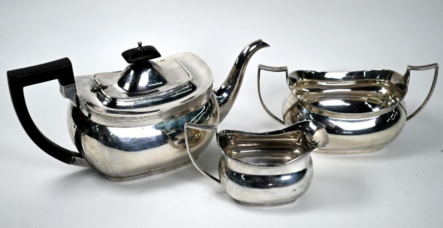 Silver three-piece tea service 1930