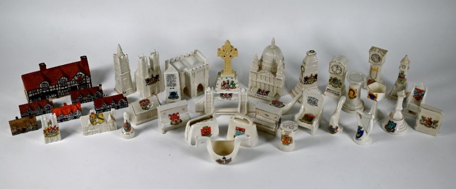 A selection of Goss and other crested china