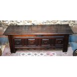 A large 17th/18th century Continental oak coffer