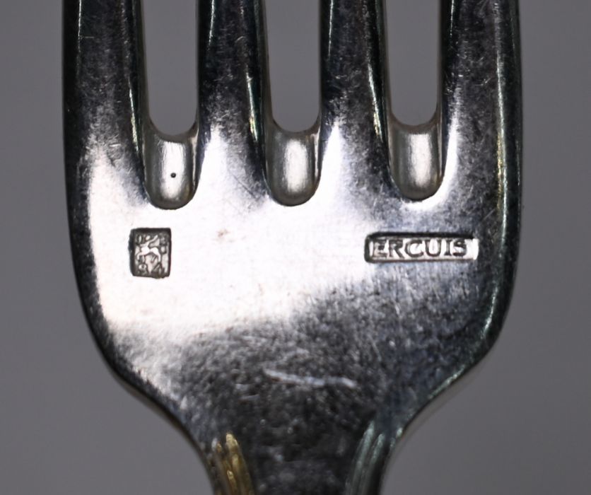 French Art Deco Ercuis electroplated flatware set - Image 4 of 5