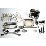 Art Deco silver toast-racks and other silver