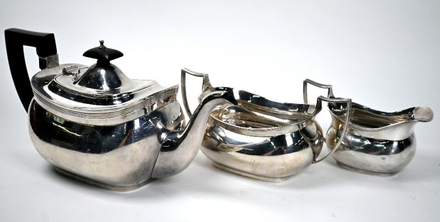 Silver three-piece tea service 1930 - Image 3 of 3