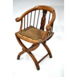 An antique Chinese inlaid hardwood chair