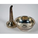 Peter and Ann Bateman silver wine funnel