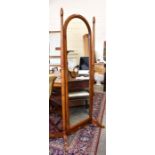 Brigitte Forestiere - French cherrywood framed cheval mirror