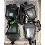 Set of four coach-lamp style external wall-lights