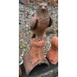 A cast terracotta kestrel ridge tile